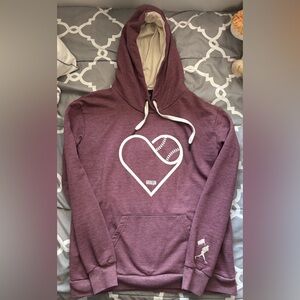 Baseballism women’s heart sweatshirt size small